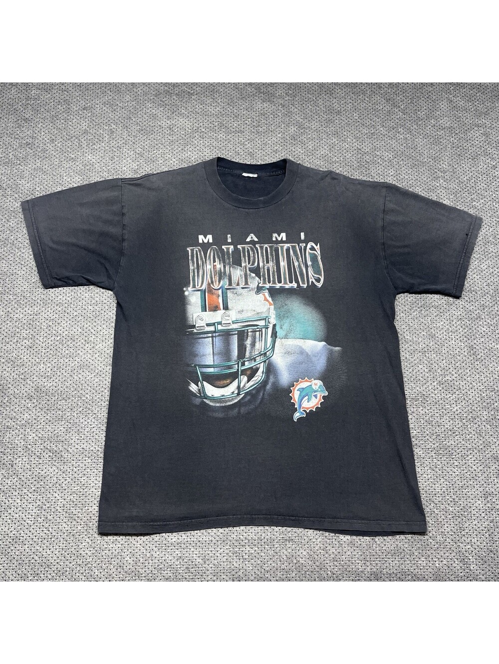 Vintage 90S Miami Dolphins T-Shirt XL National Football League RARE MENS BLACK